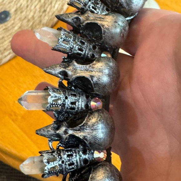 Goth Raven Skull Headpiece - Picture 5 of 5